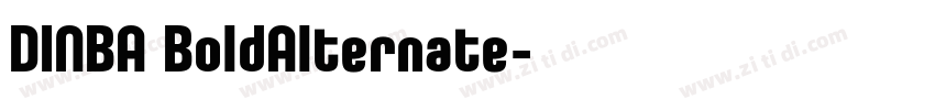 DINBA BoldAlternate字体转换